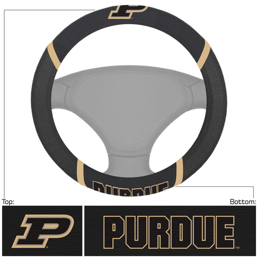 Purdue Boilermakers Embroidered Steering Wheel Cover