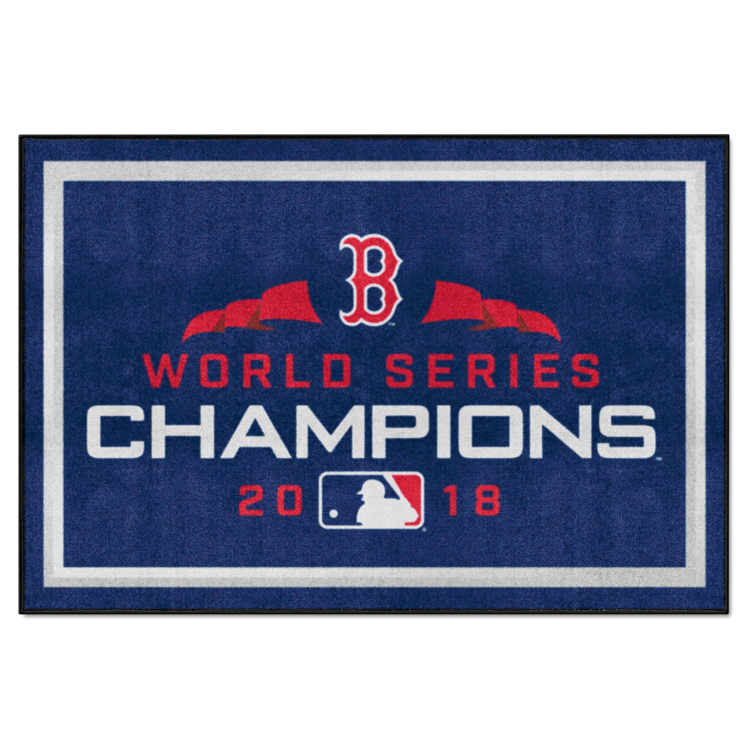 Boston Red Sox 2018 World Series Champions 5ft. x 8 ft. Plush Area Rug - Boston Red Sox