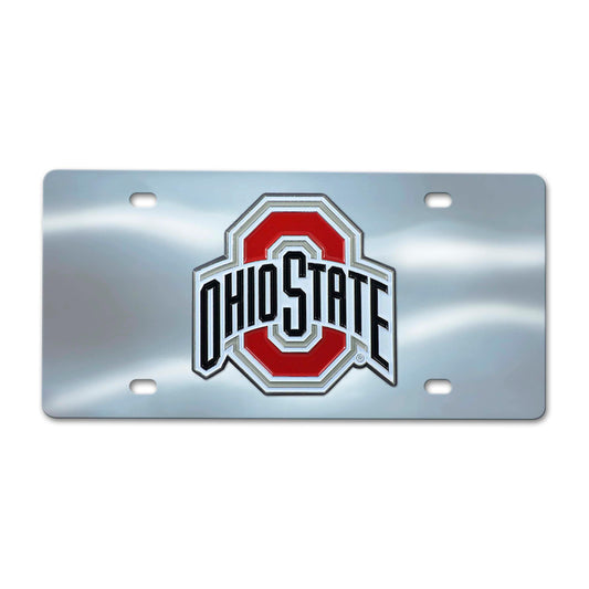 Ohio State Buckeyes 3D Stainless Steel License Plate - Ohio State