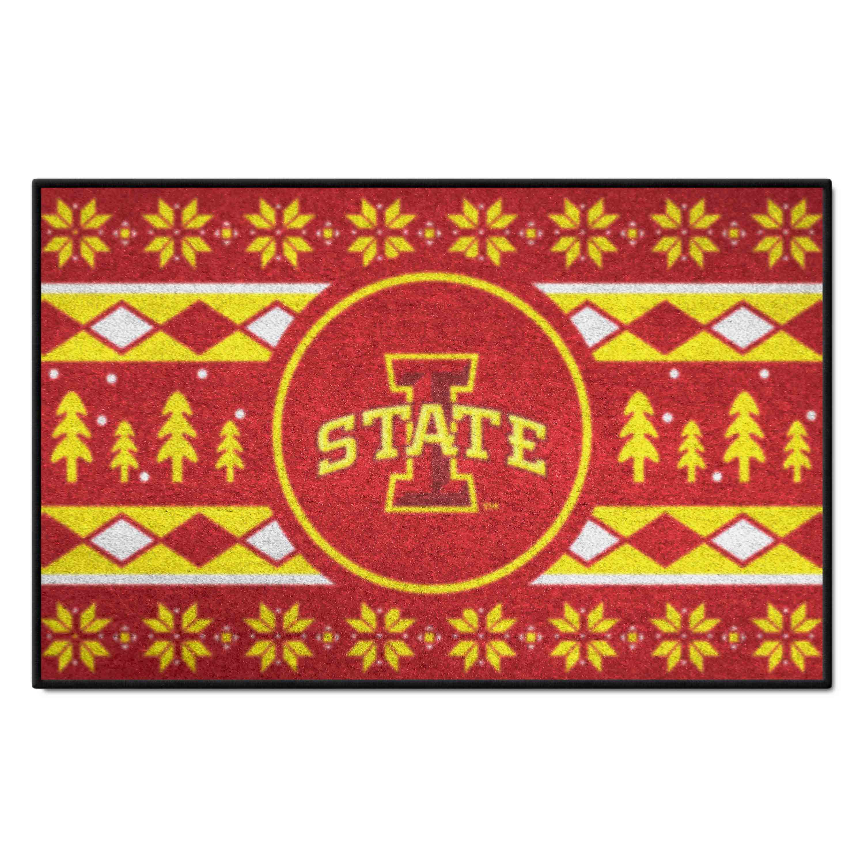 Iowa State Cyclones Holiday Sweater Starter Mat Accent Rug - 19in. x 30in.