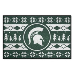 Michigan State Spartans Holiday Sweater Starter Mat Accent Rug - 19in. x 30in. - Michigan State