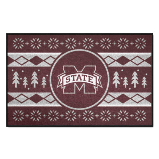 Mississippi State Bulldogs Holiday Sweater Starter Mat Accent Rug - 19in. x 30in. - Mississippi State