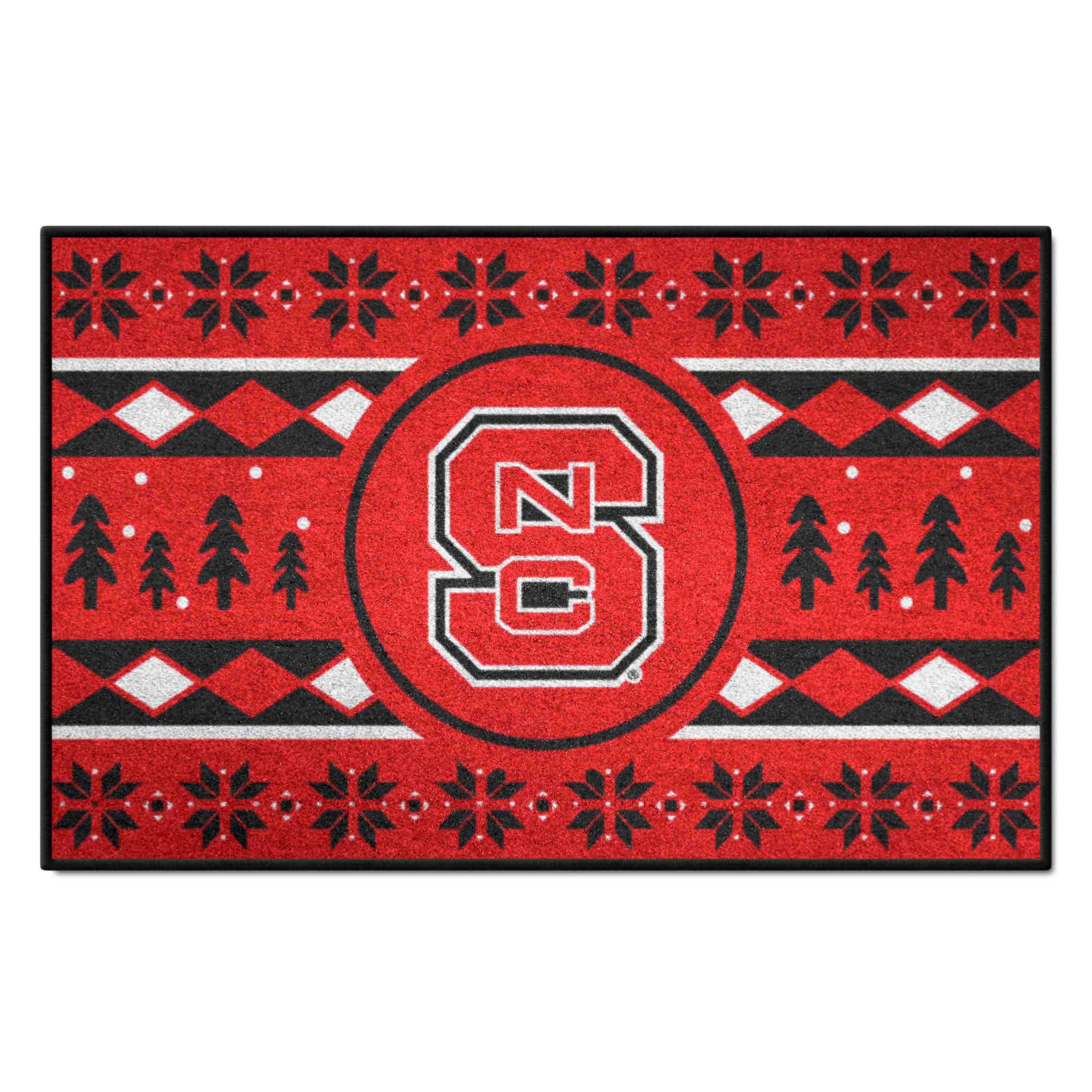 NC State Wolfpack Holiday Sweater Starter Mat Accent Rug - 19in. x 30in. - NC State