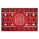 NC State Wolfpack Holiday Sweater Starter Mat Accent Rug - 19in. x 30in.