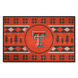 Texas Tech Red Raiders Holiday Sweater Starter Mat Accent Rug - 19in. x 30in.