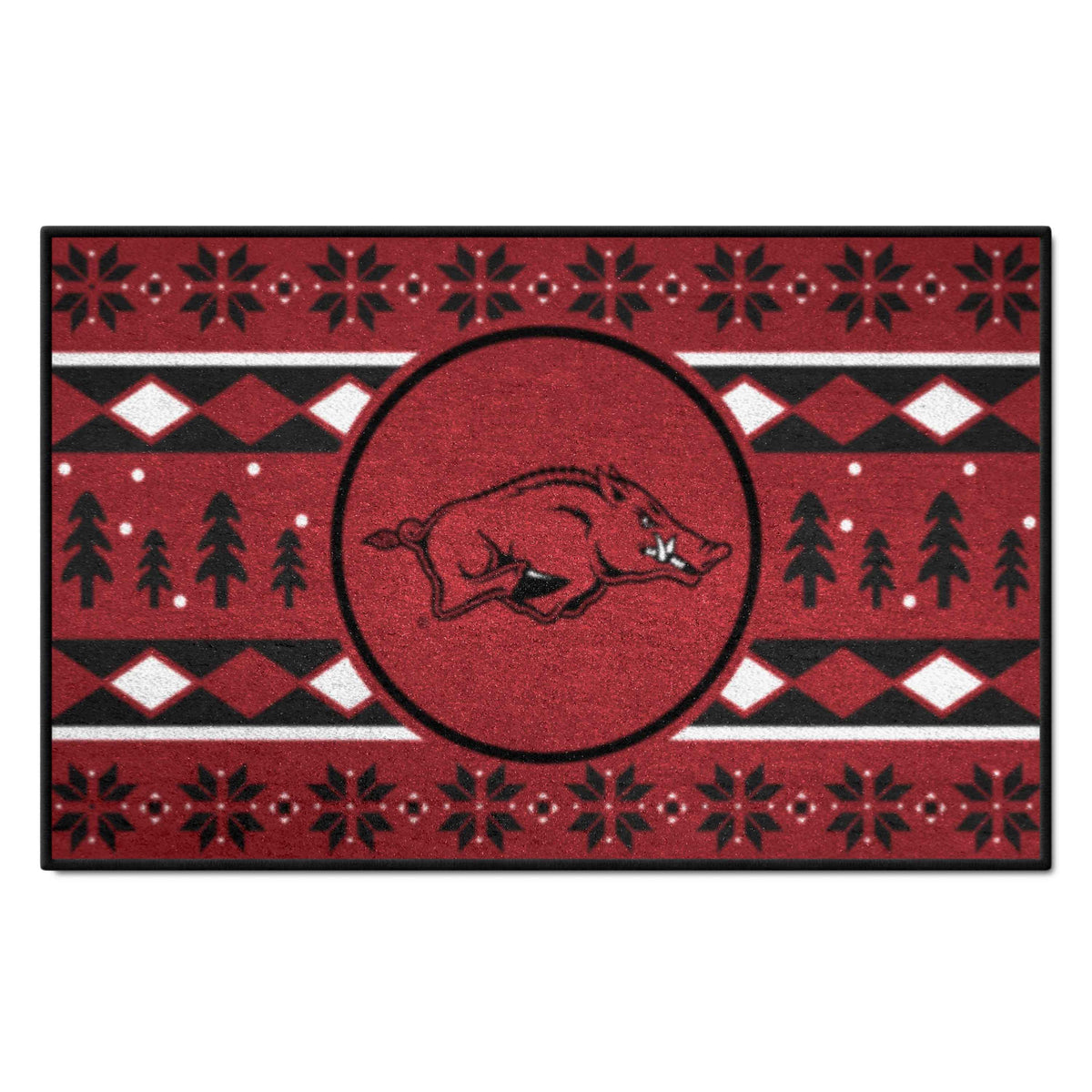 Arkansas Razorbacks Holiday Sweater Starter Mat Accent Rug - 19in. x 30in.