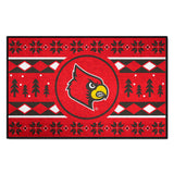 Louisville Cardinals Holiday Sweater Starter Mat Accent Rug - 19in. x 30in.