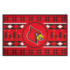 Louisville Cardinals Holiday Sweater Starter Mat Accent Rug - 19in. x 30in.