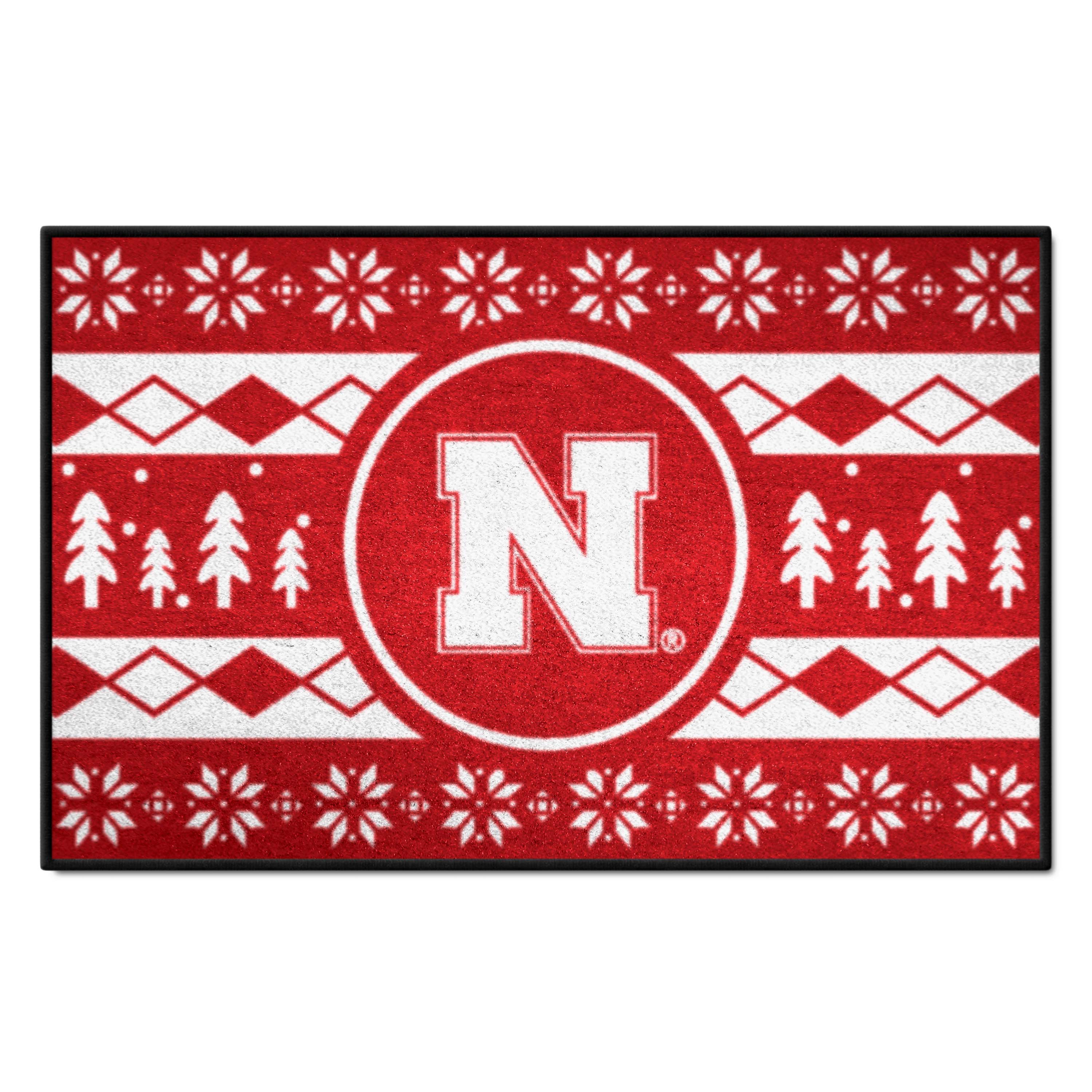 Nebraska Cornhuskers Holiday Sweater Starter Mat Accent Rug - 19in. x 30in. - Nebraska