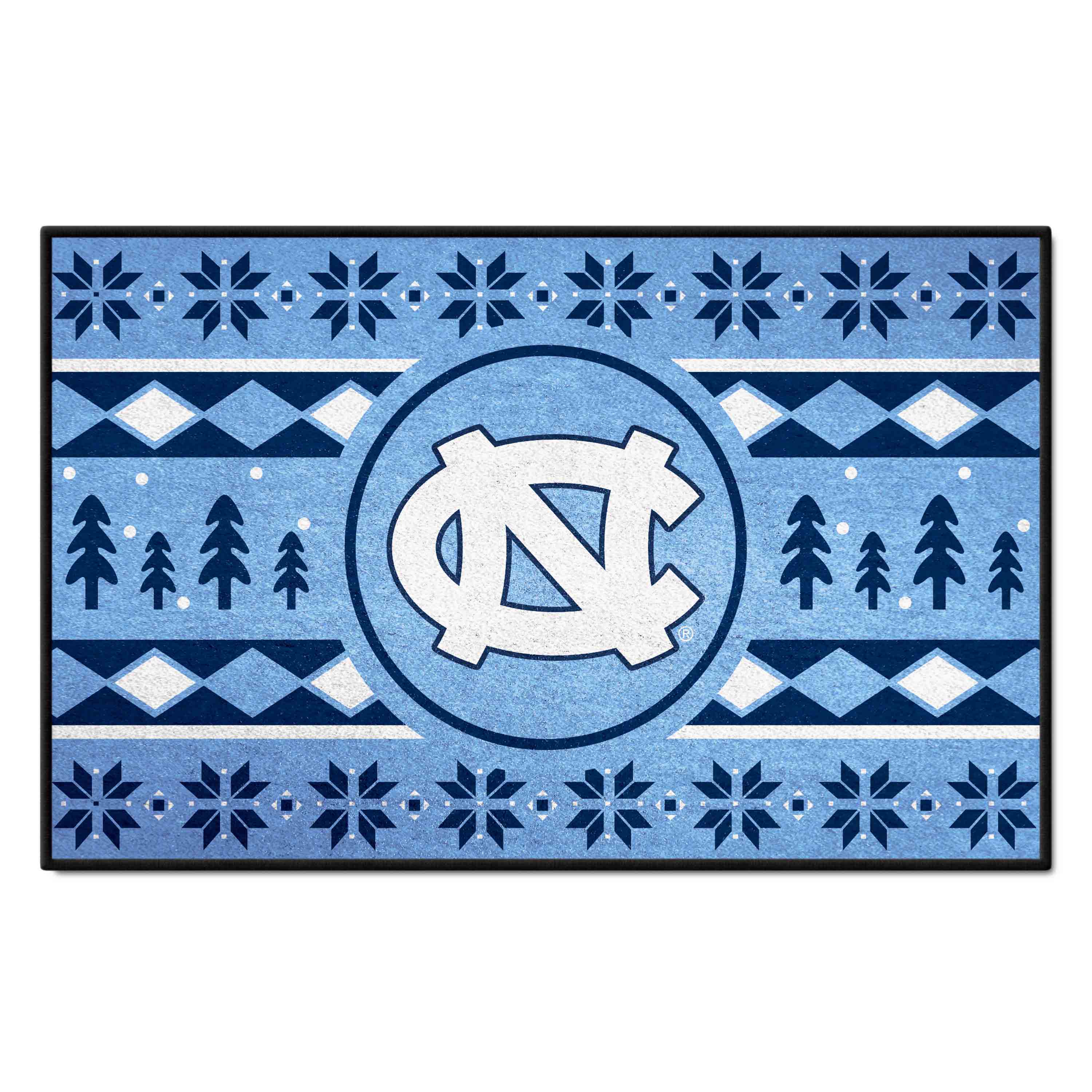 North Carolina Tar Heels Holiday Sweater Starter Mat Accent Rug - 19in. x 30in.