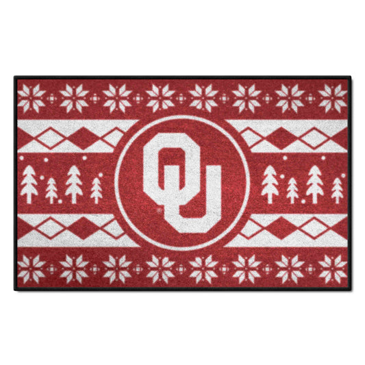 Oklahoma Sooners Holiday Sweater Starter Mat Accent Rug - 19in. x 30in.