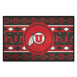 Utah Utes Holiday Sweater Starter Mat Accent Rug - 19in. x 30in.