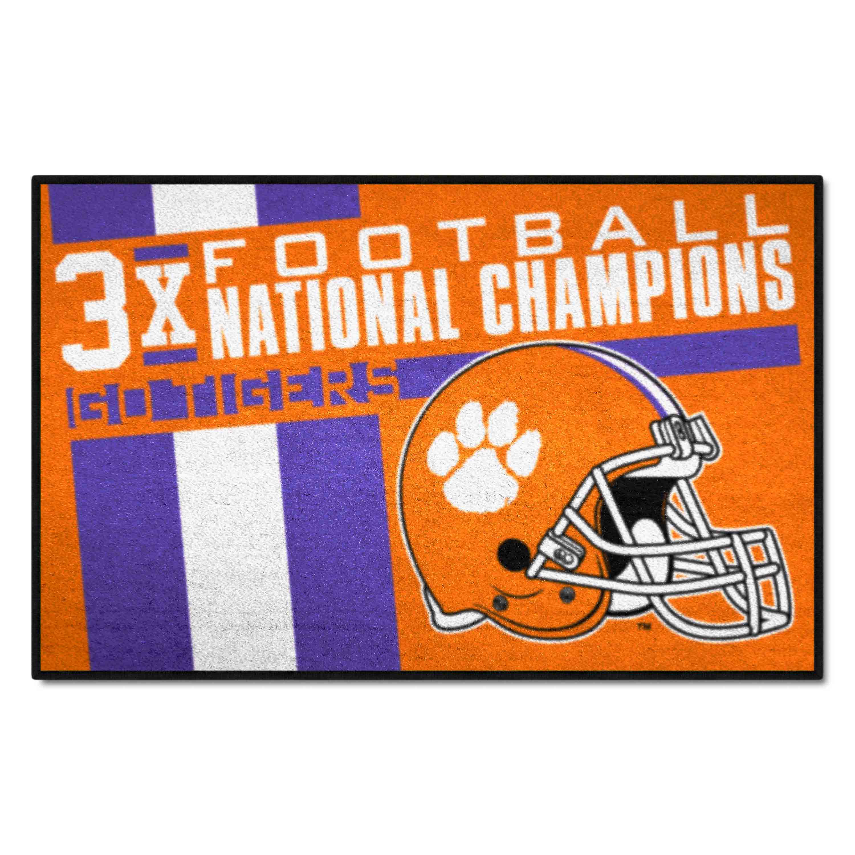 Clemson Tigers Dynasty Starter Mat Accent Rug - 19in. x 30in.