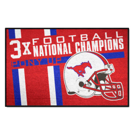 SMU Mustangs Dynasty Starter Mat Accent Rug - 19in. x 30in.