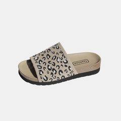 Leopard Open Toe Sandals - Trendsi