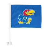 Kansas Jayhawks Car Flag Large 1pc 11" x 14"