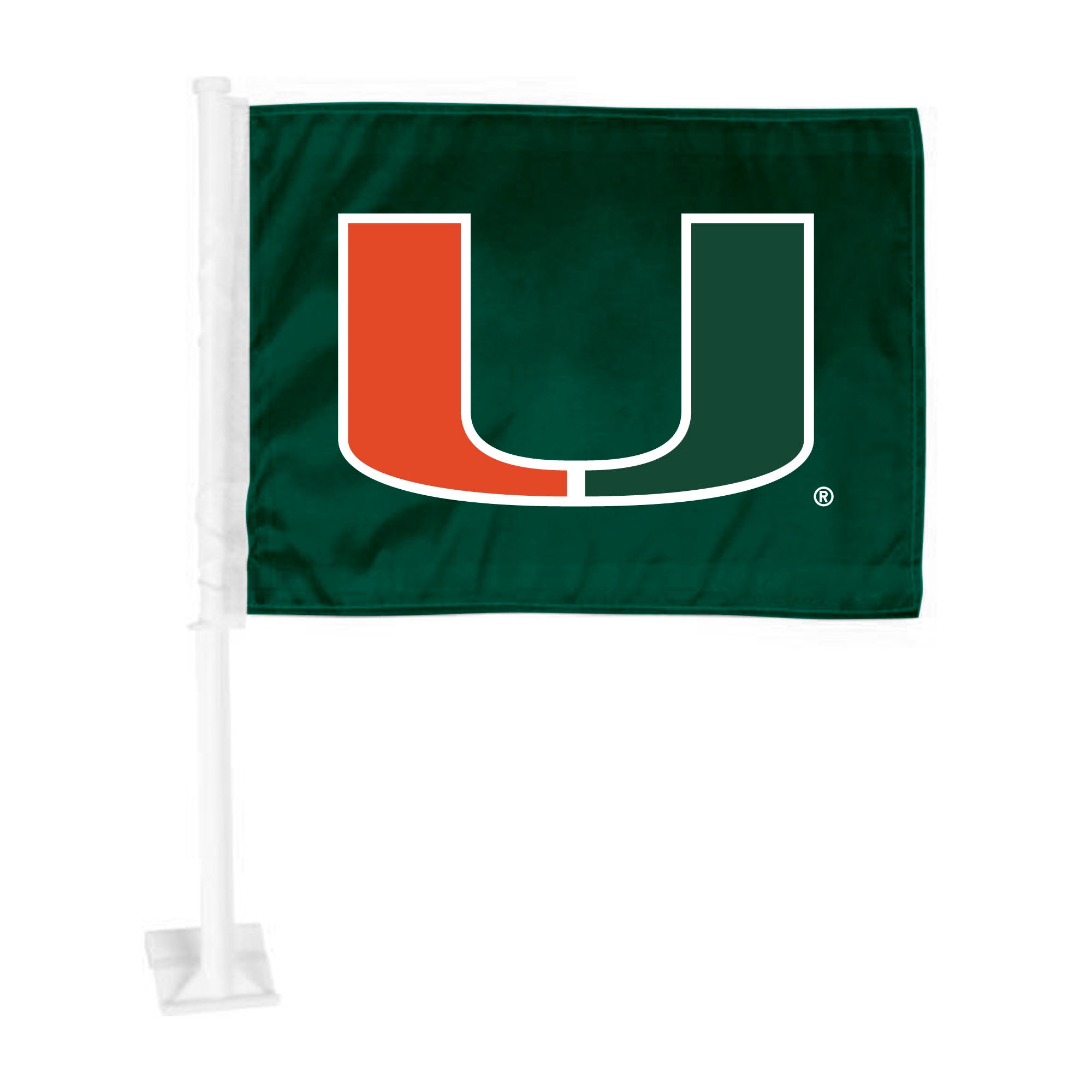 Miami Hurricanes Car Flag Large 1pc 11" x 14" - Miami