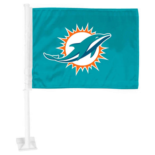 Miami Dolphins Car Flag Large 1pc 11" x 14"