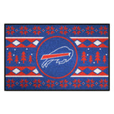 Buffalo Bills Holiday Sweater Starter Mat Accent Rug - 19in. x 30in.