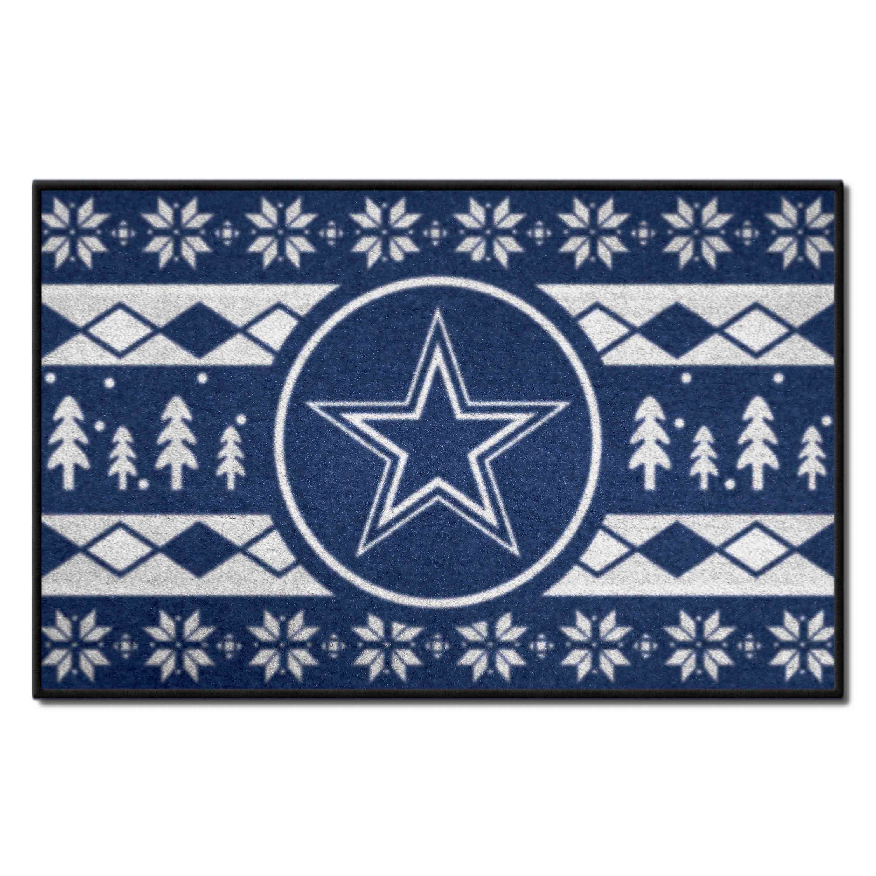 Dallas Cowboys Holiday Sweater Starter Mat Accent Rug - 19in. x 30in.