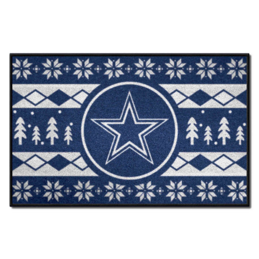 Dallas Cowboys Holiday Sweater Starter Mat Accent Rug - 19in. x 30in. - Dallas Cowboys