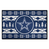 Dallas Cowboys Holiday Sweater Starter Mat Accent Rug - 19in. x 30in.