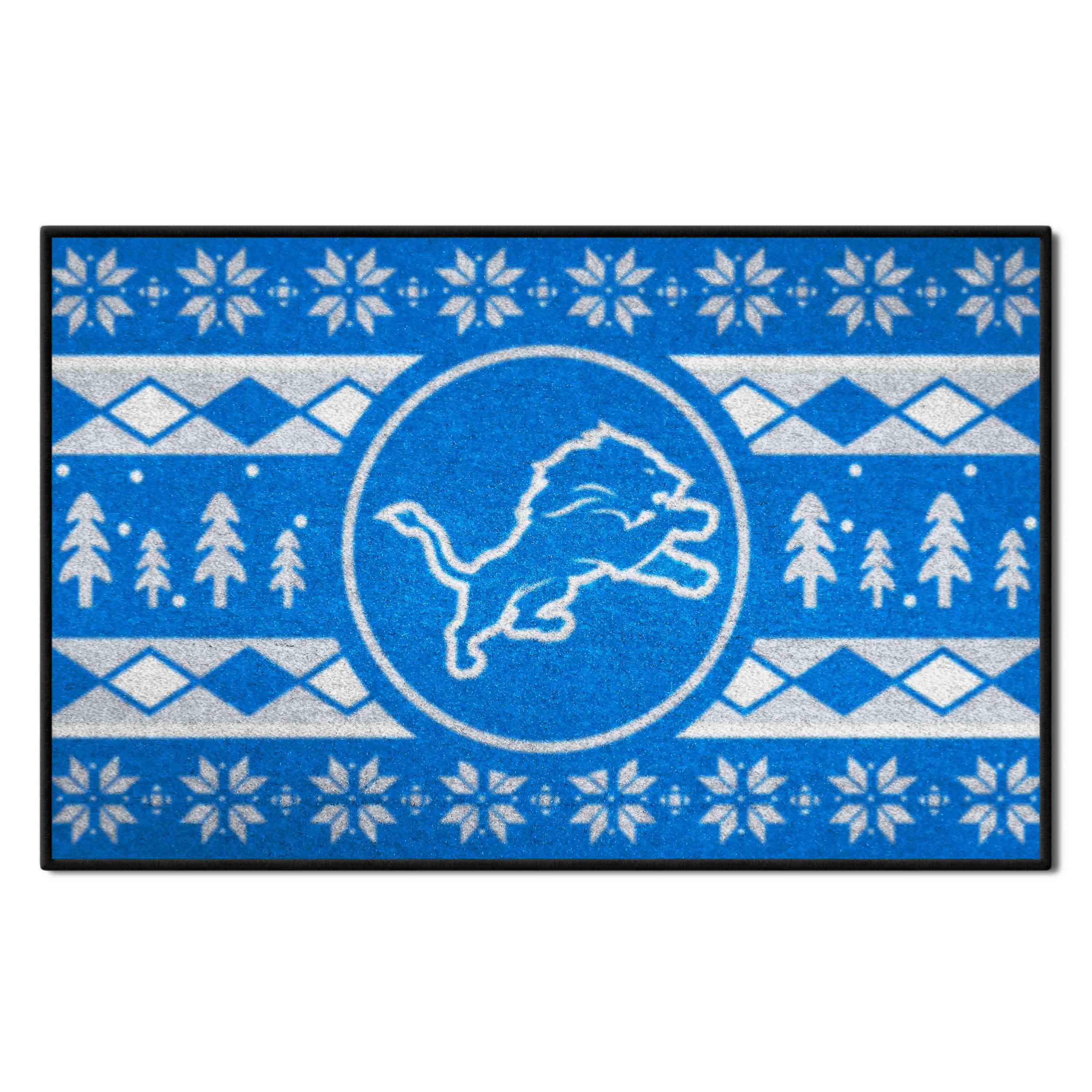 Detroit Lions Holiday Sweater Starter Mat Accent Rug - 19in. x 30in.