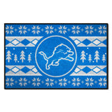 Detroit Lions Holiday Sweater Starter Mat Accent Rug - 19in. x 30in.