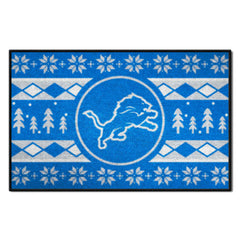 Detroit Lions Holiday Sweater Starter Mat Accent Rug - 19in. x 30in.