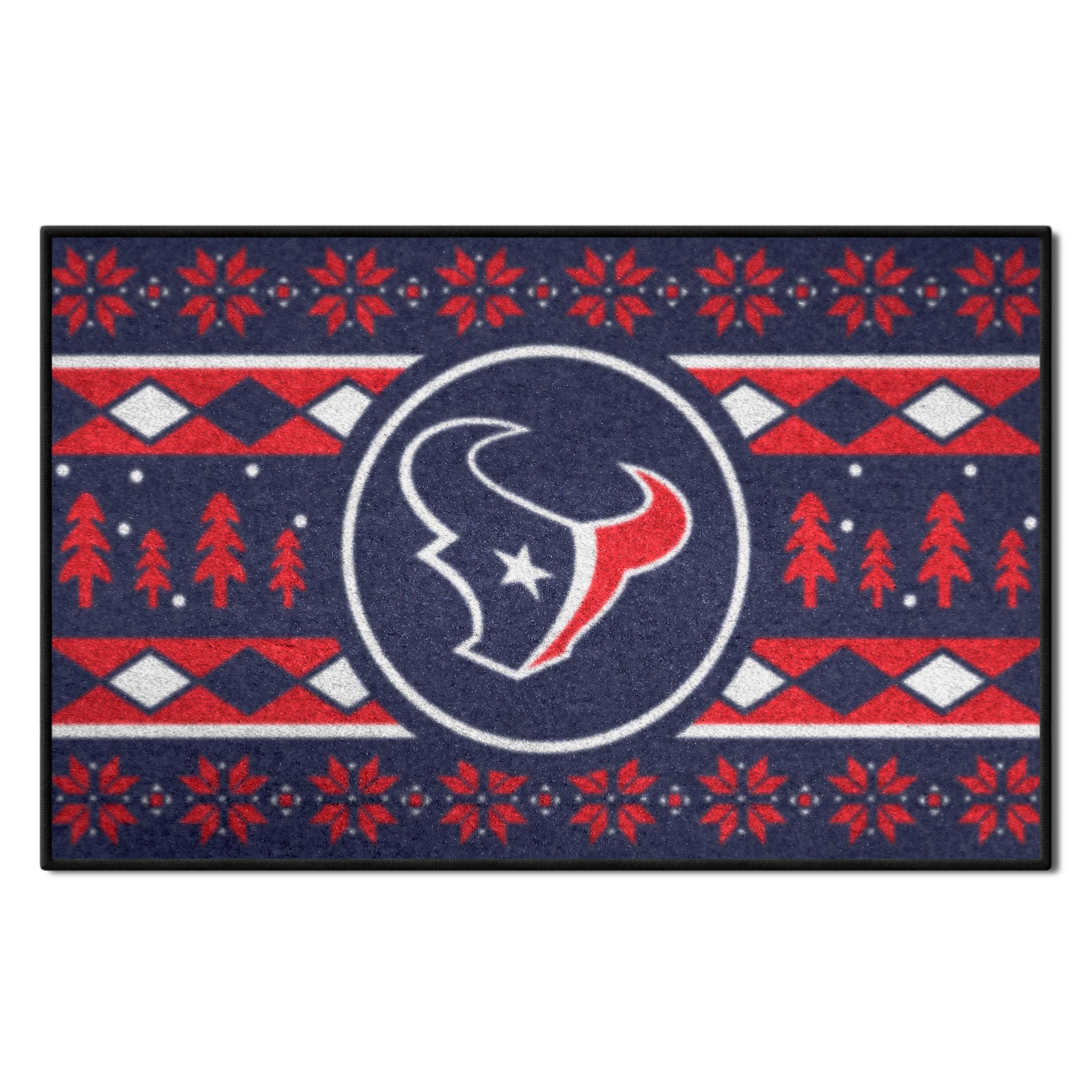 Houston Texans Holiday Sweater Starter Mat Accent Rug - 19in. x 30in.