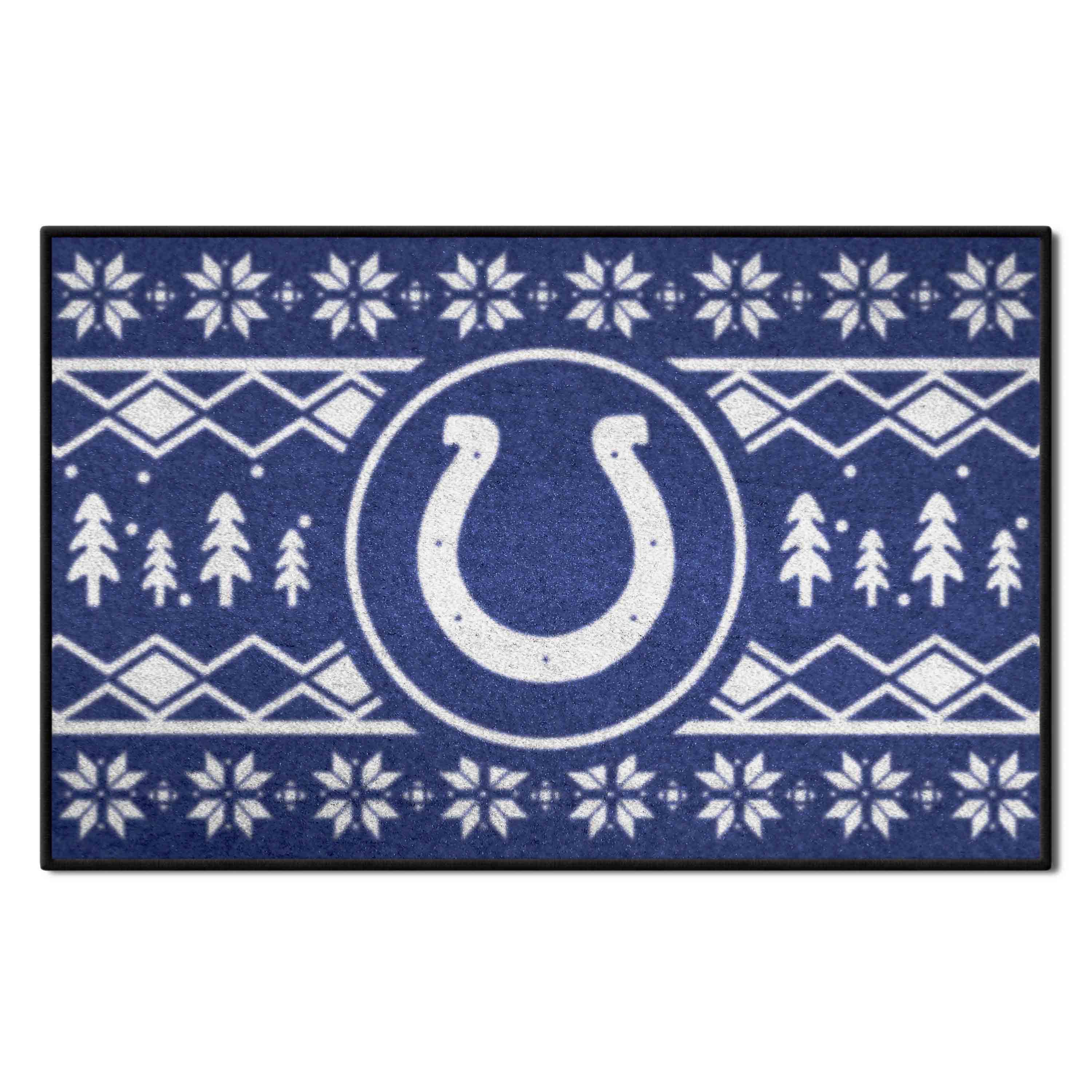 Indianapolis Colts Holiday Sweater Starter Mat Accent Rug - 19in. x 30in.