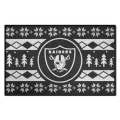 Las Vegas Raiders Holiday Sweater Starter Mat Accent Rug - 19in. x 30in.