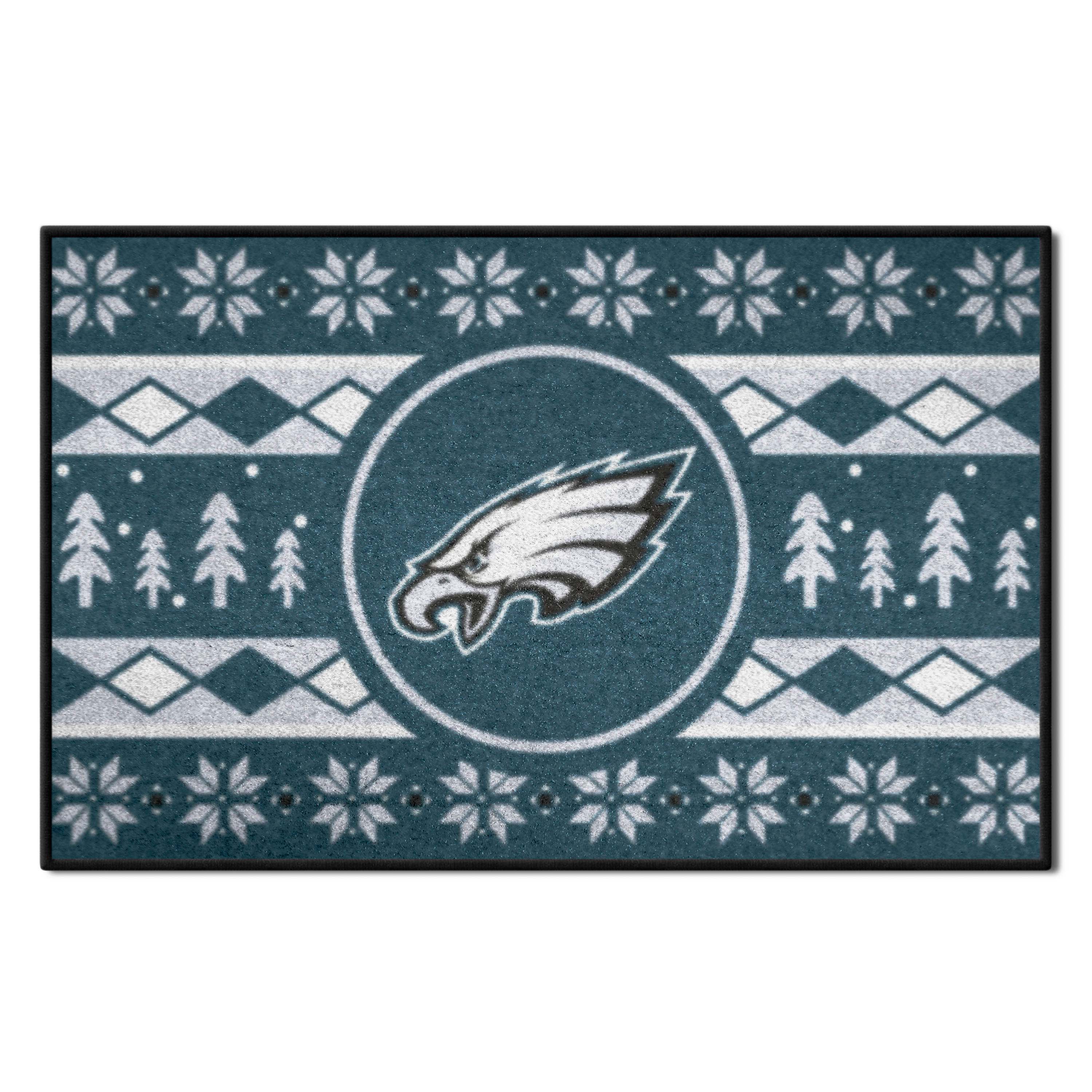 Philadelphia Eagles Holiday Sweater Starter Mat Accent Rug - 19in. x 30in.