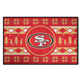 San Francisco 49ers Holiday Sweater Starter Mat Accent Rug - 19in. x 30in.