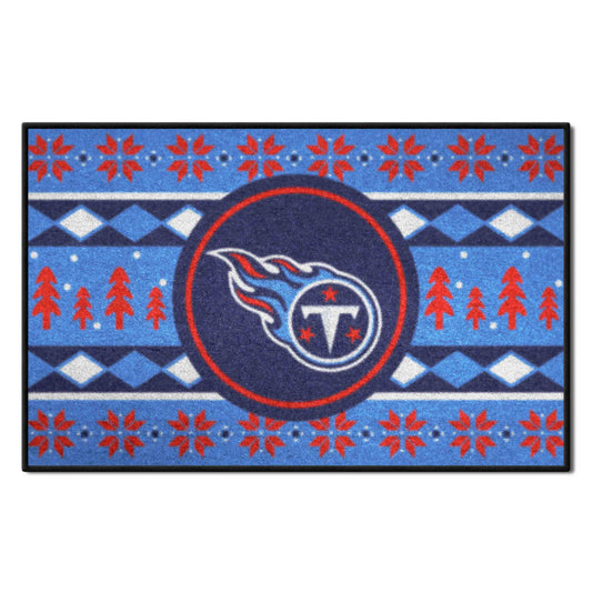 Tennessee Titans Holiday Sweater Starter Mat Accent Rug - 19in. x 30in.