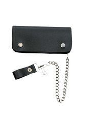 Unik Leather PVC 6.5" x 3.5" biker chain wallet 1354.CW