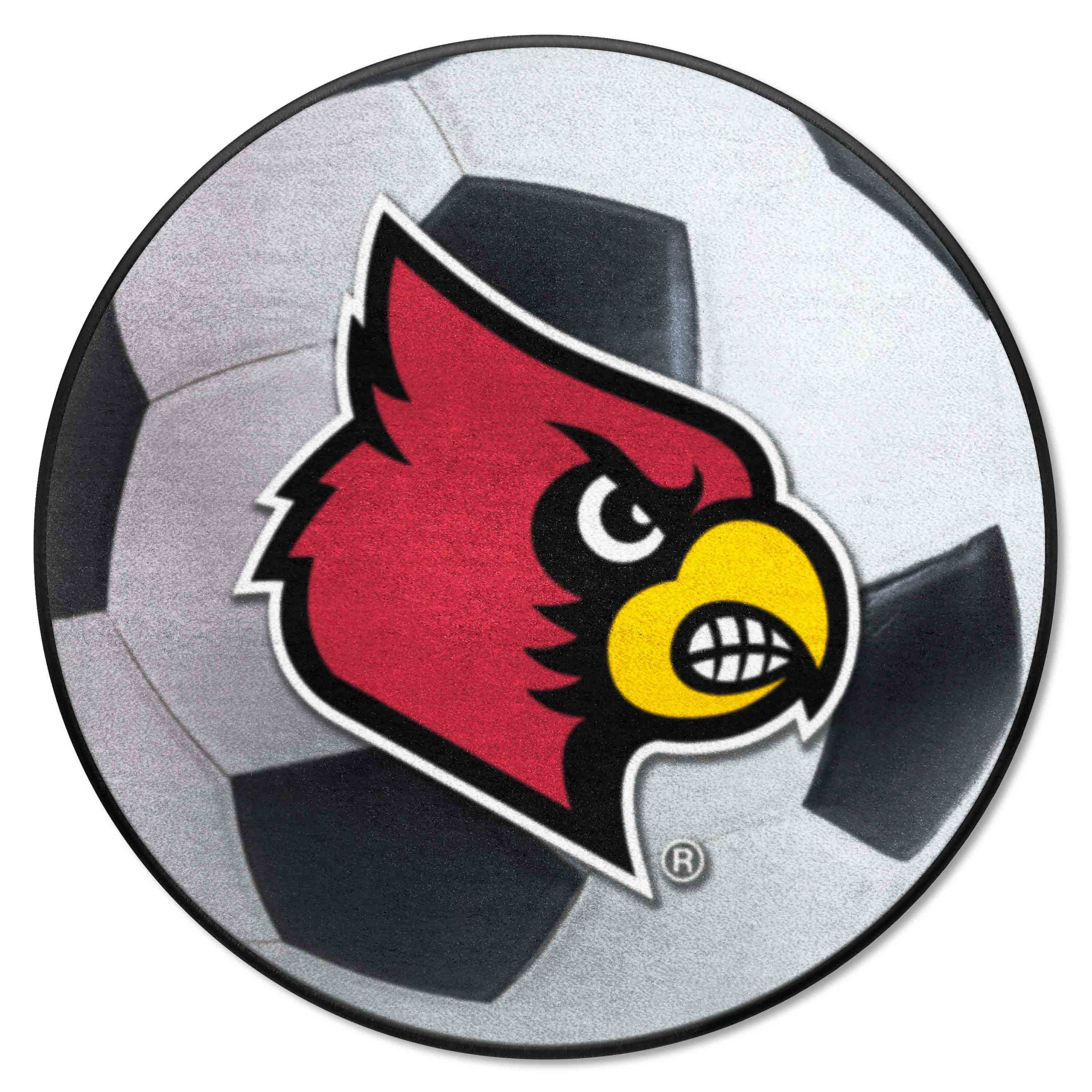 Louisville Cardinals Soccer Ball Rug - 27in. Diameter - Louisville