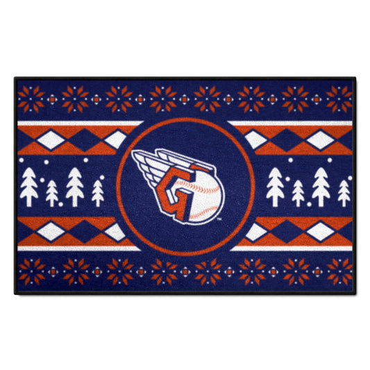 Cleveland Guardians Holiday Sweater Starter Mat Accent Rug - 19in. x 30in.