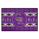 Colorado Rockies Holiday Sweater Starter Mat Accent Rug - 19in. x 30in.