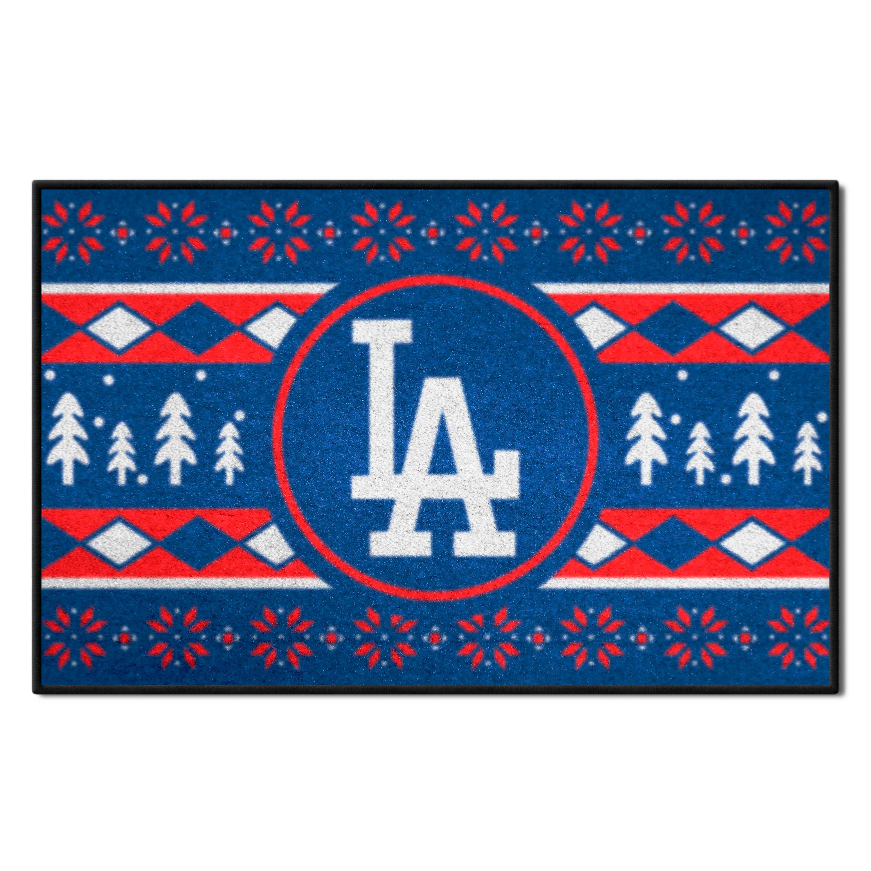 Los Angeles Dodgers Holiday Sweater Starter Mat Accent Rug - 19in. x 30in.