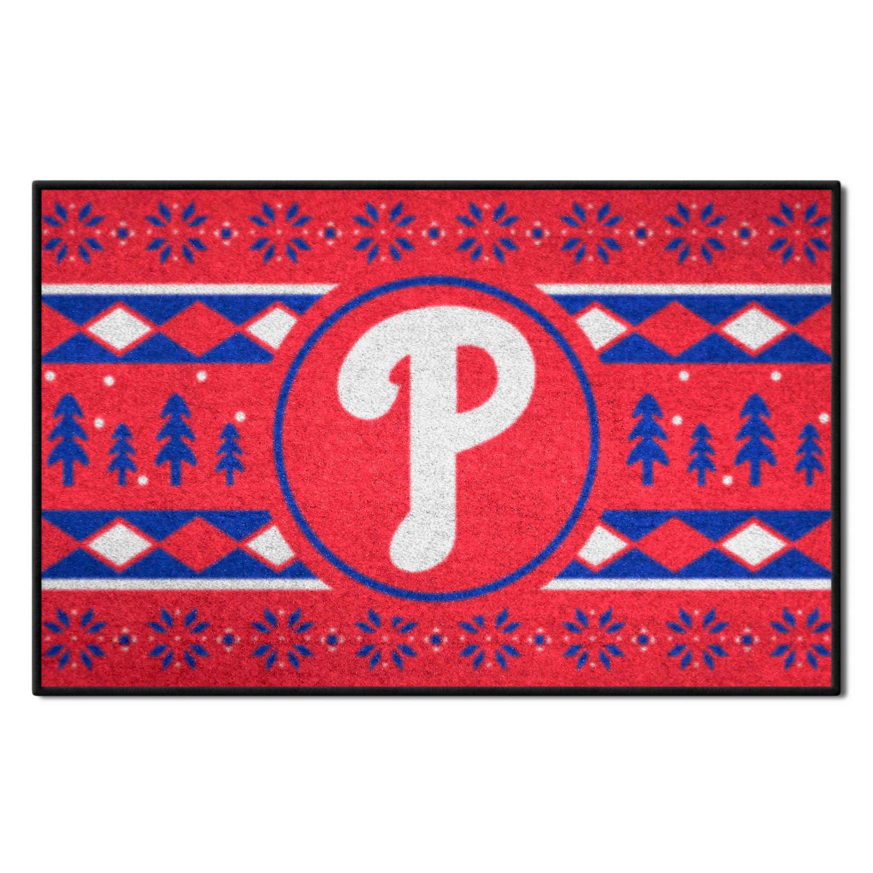 Philadelphia Phillies Holiday Sweater Starter Mat Accent Rug - 19in. x 30in.