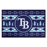 Tampa Bay Rays Holiday Sweater Starter Mat Accent Rug - 19in. x 30in.