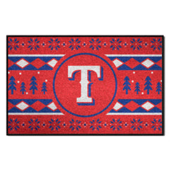 Texas Rangers Holiday Sweater Starter Mat Accent Rug - 19in. x 30in.