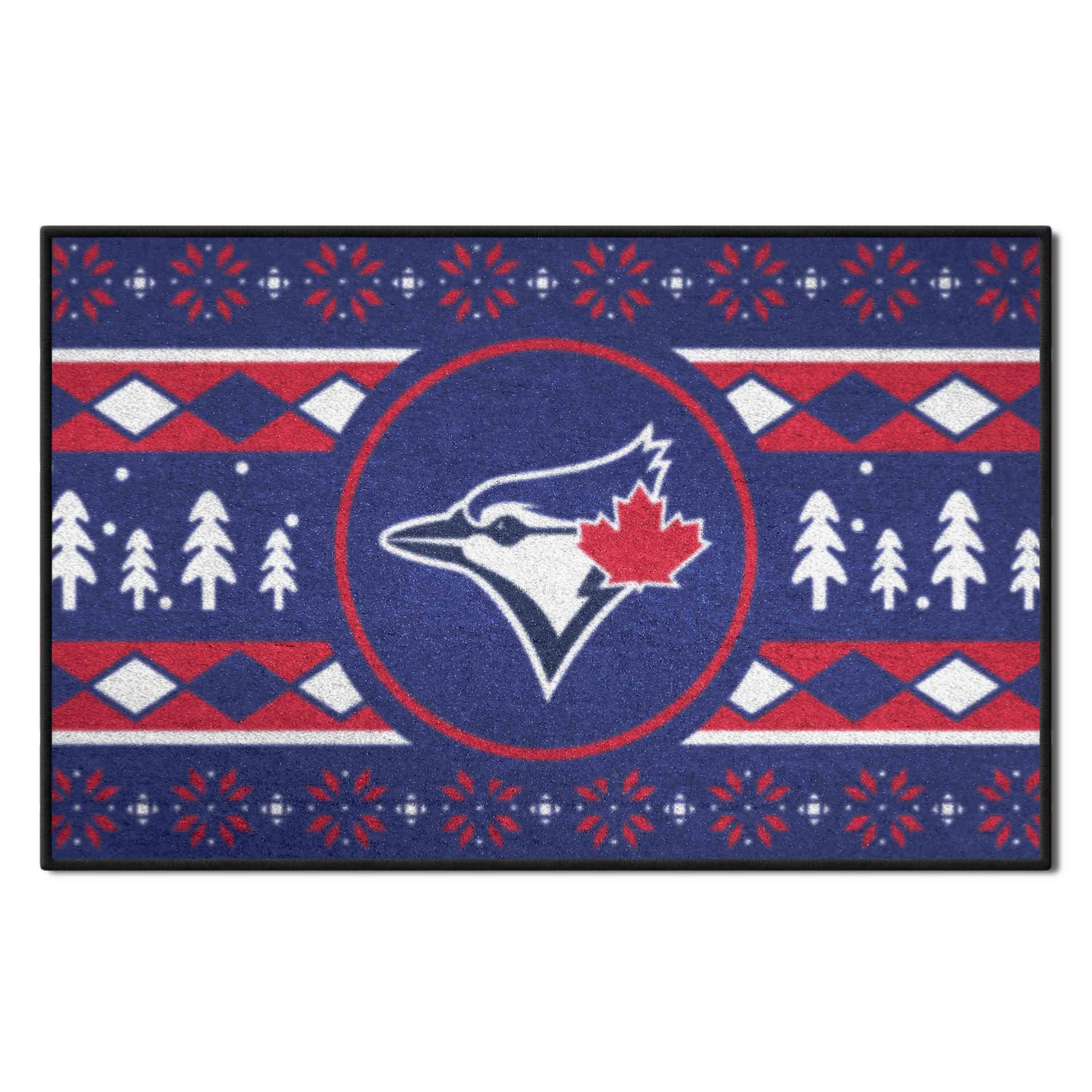 Toronto Blue Jays Holiday Sweater Starter Mat Accent Rug - 19in. x 30in.