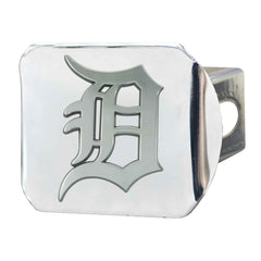 Detroit Tigers Chrome Metal Hitch Cover with Chrome Metal 3D Emblem