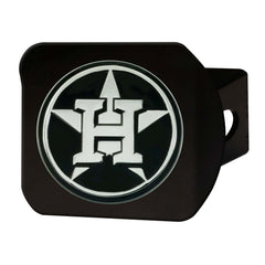 Houston Astros Black Metal Hitch Cover with Metal Chrome 3D Emblem - Houston Astros