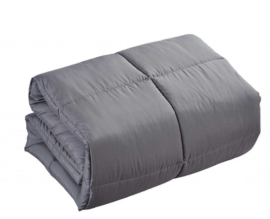 Dark Gray Queen Polyester Thread Count Down Alternative Comforter - Homeroots