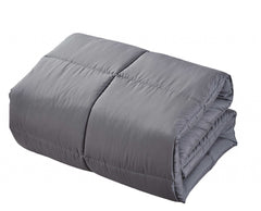 Dark Gray Queen Polyester Thread Count Down Alternative Comforter - Homeroots