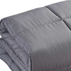 Dark Gray California King Polyester Thread Count Down Alternative Comforter - Homeroots