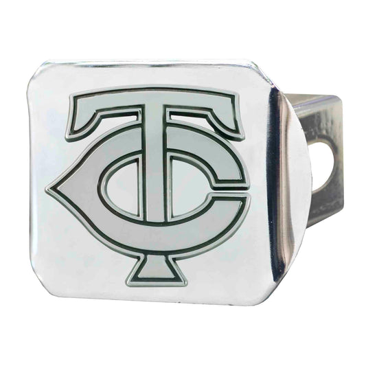 Minnesota Twins Chrome Metal Hitch Cover with Chrome Metal 3D Emblem